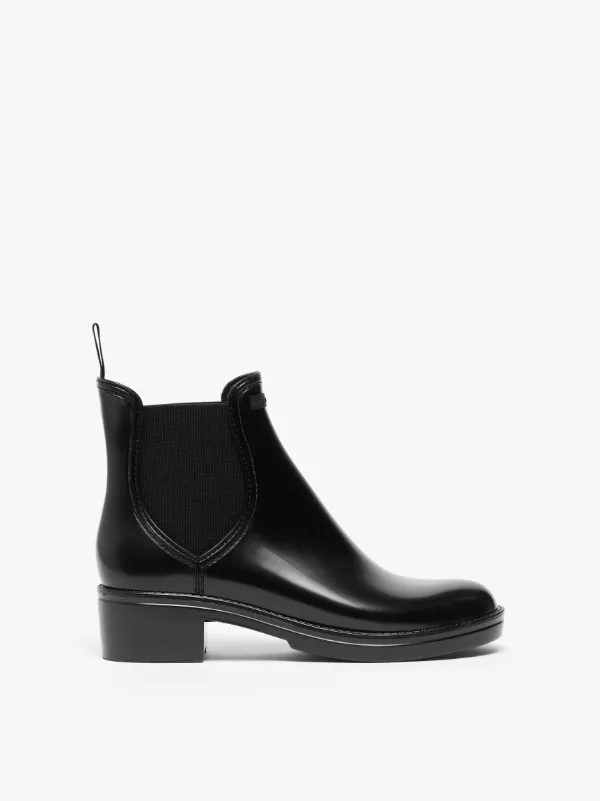 TRINITY Black Chelsea Rain Boots | LB-1003