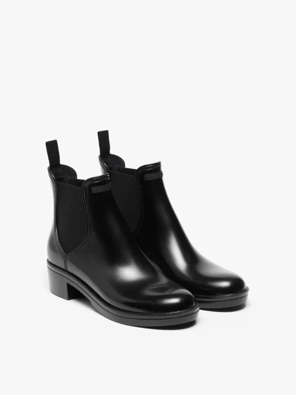 TRINITY Black Chelsea Rain Boots | LB-1003