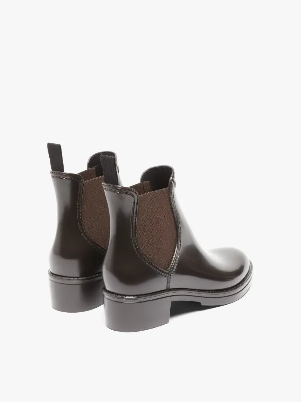 TRINITY Brown Chelsea Rain Boots | LB-1003