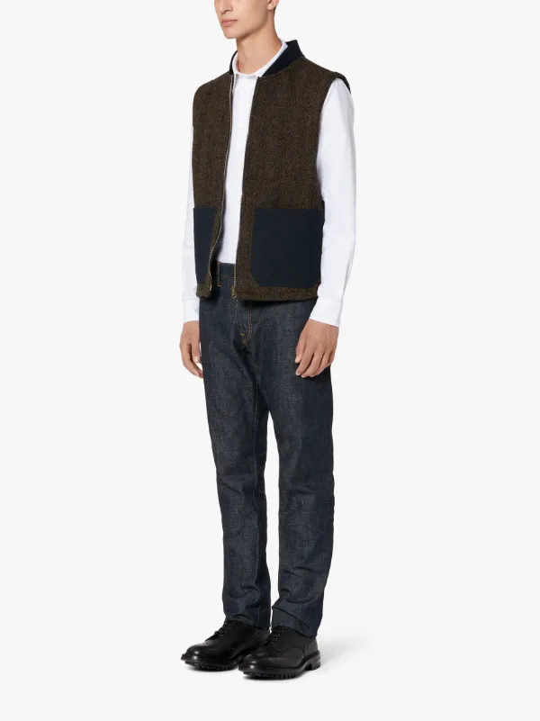 TWC Herringbone Wool Gilet | Mackintosh