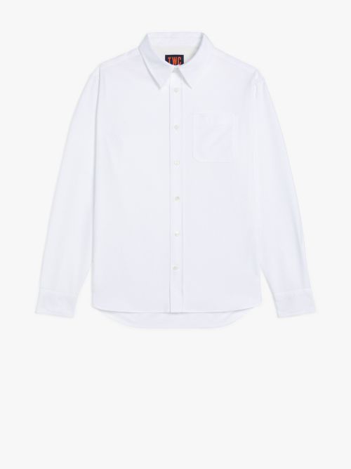 white cotton oxford shirt