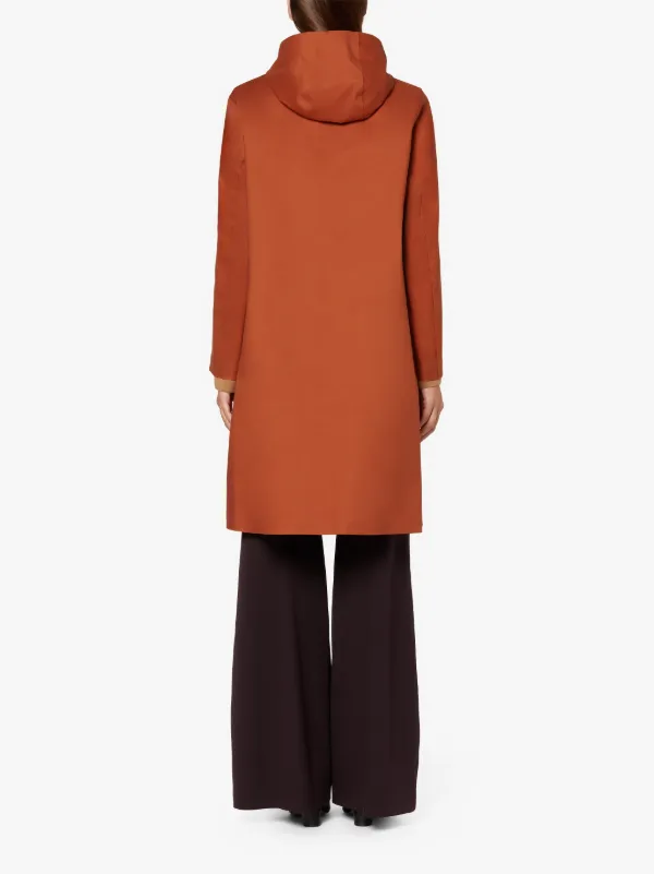 WATTEN Baked Clay Bonded Cotton Hooded Coat | LR-1023