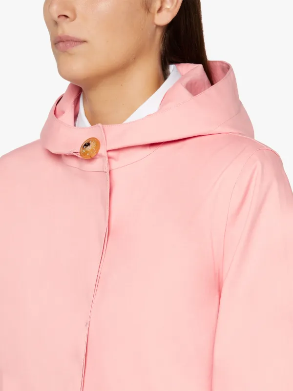 WATTEN Pink Bonded Cotton Hooded Coat | LR-1023