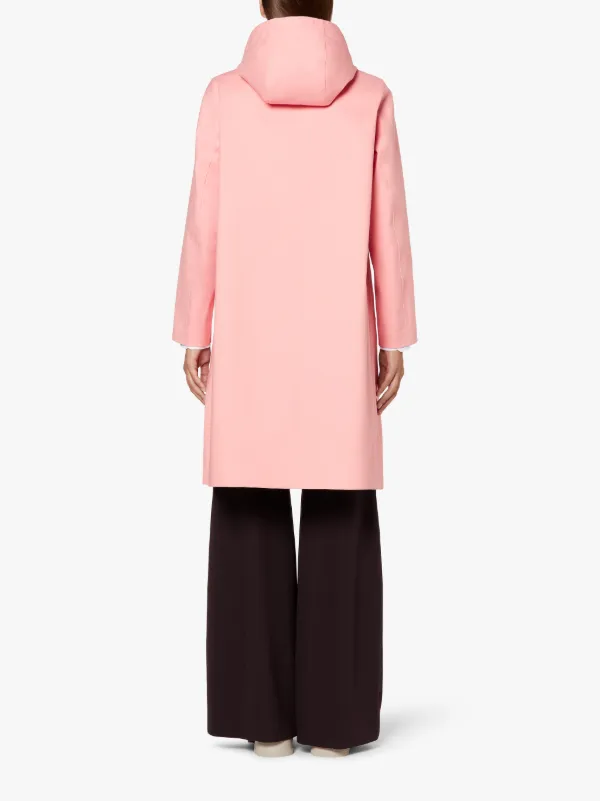 WATTEN Pink Bonded Cotton Hooded Coat | LR-1023