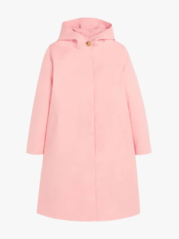 WATTEN Pink Bonded Cotton Hooded Coat | LR-1023