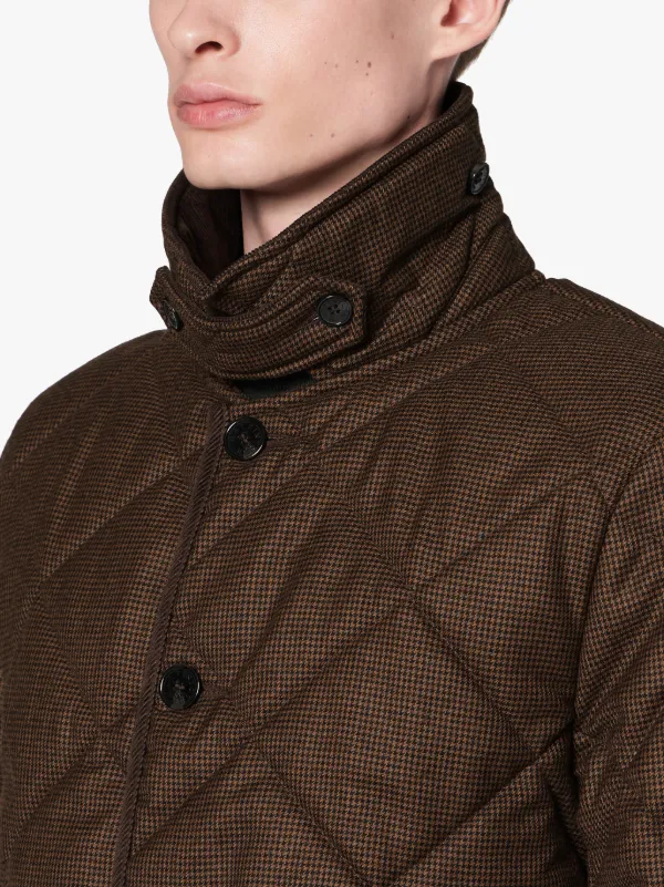 Wool quilted store jacket mens