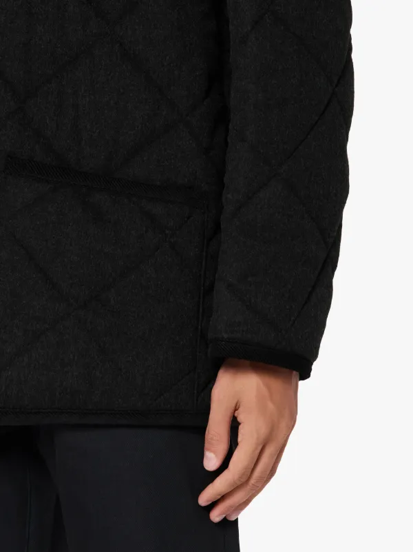 WAVERLY Charcoal Quilted Wool Jacket | GQ-1001 | Mackintosh