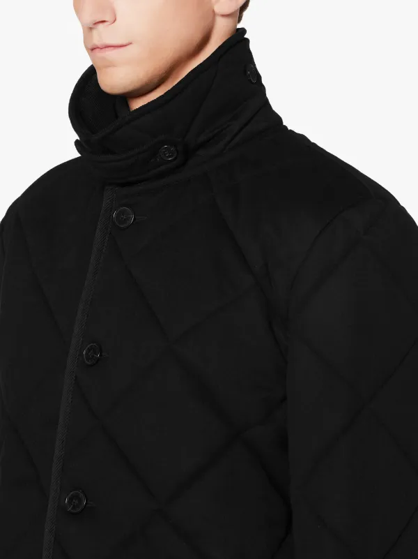 WAVERLY Charcoal Quilted Wool Jacket | GQ-1001