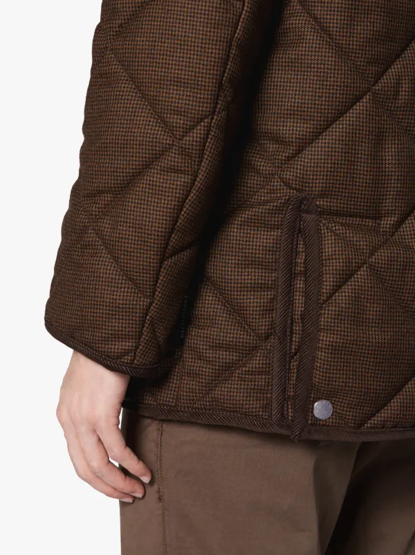 ハウンドトゥース ウール キルティング ジャケット WAVERLY GQ