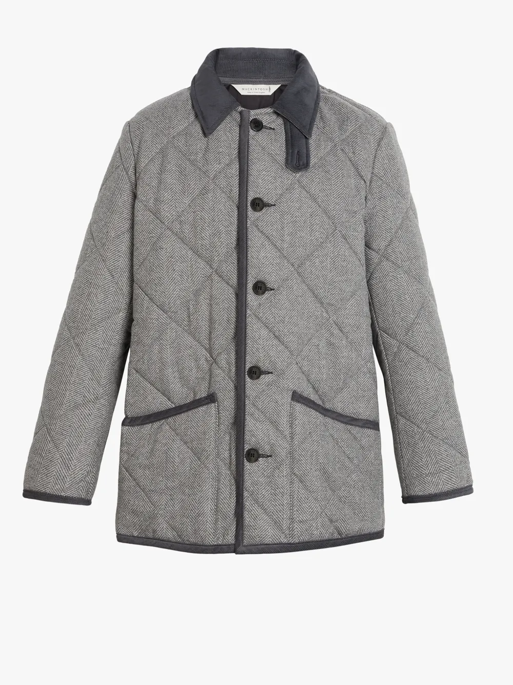 WAVERLY Light Grey Quilted Wool Jacket | GQ-1001 | Mackintosh