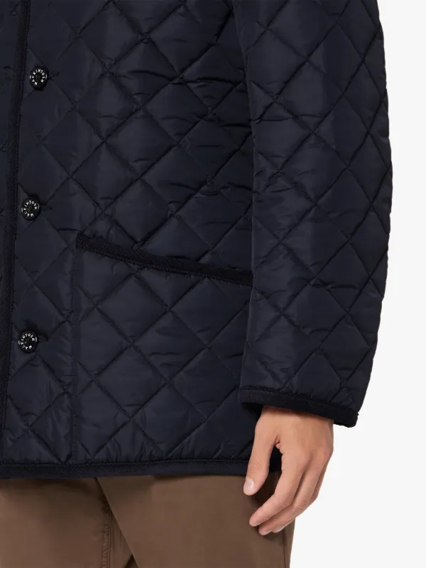 WAVERLY Navy Nylon Quilted Jacket | GQ-1001