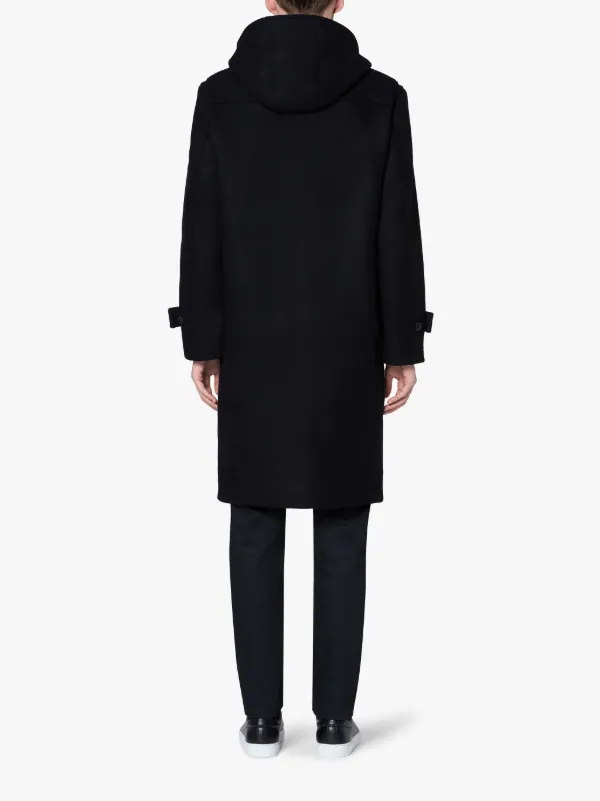 WEIR Black Wool Long Duffle Coat | GM-028