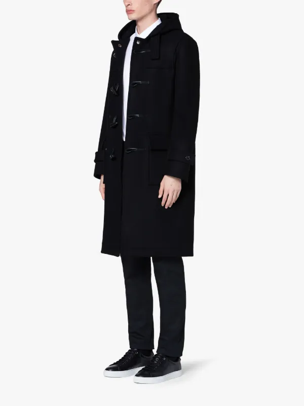 WEIR Black Wool Long Duffle Coat | GM-028