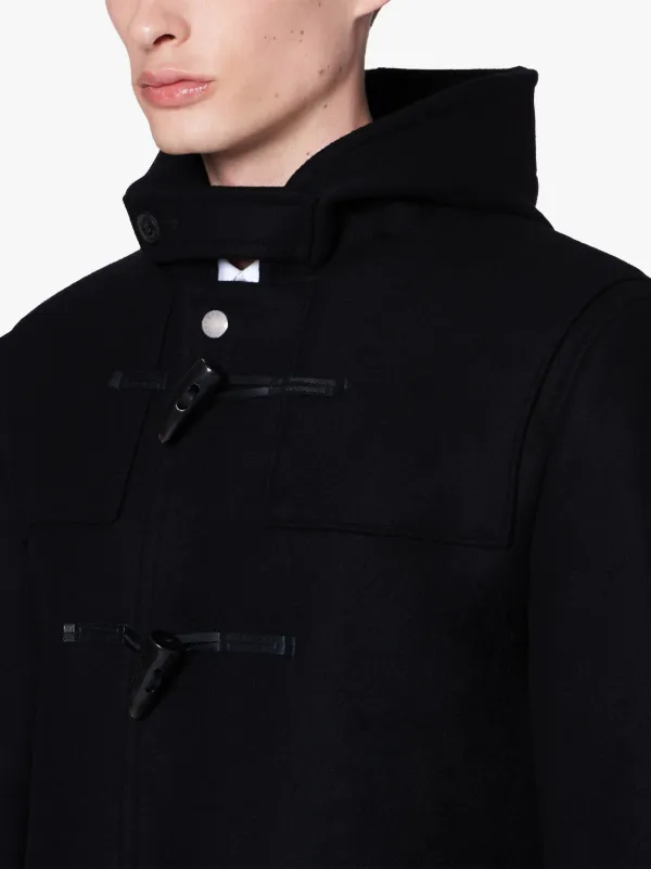 WEIR Black Wool Long Duffle Coat | GM-028