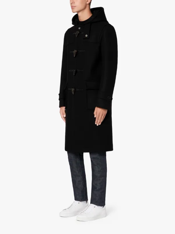 WEIR Black Wool Long Duffle Coat | GM-028S