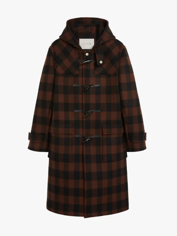 Checked clearance duffle coat