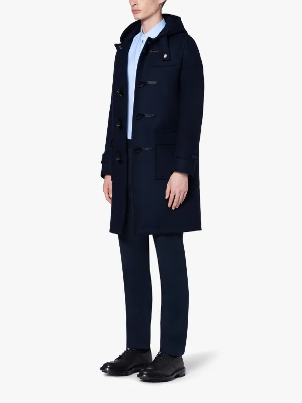 WEIR Dark Navy Wool Duffle Coat | GM-013