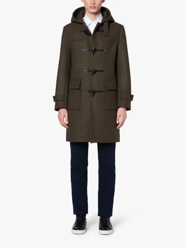 WEIR Dark Olive Wool Duffle Coat | GM-013