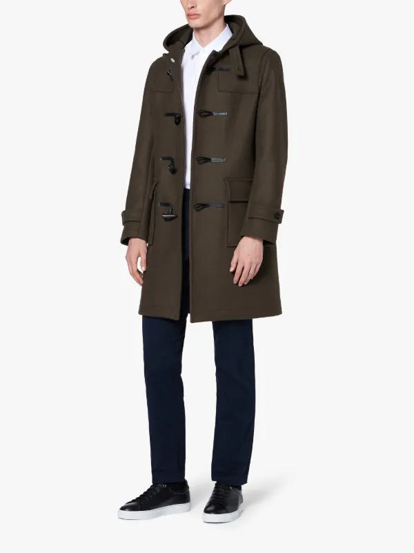 WEIR Dark Olive Wool Duffle Coat | GM-013