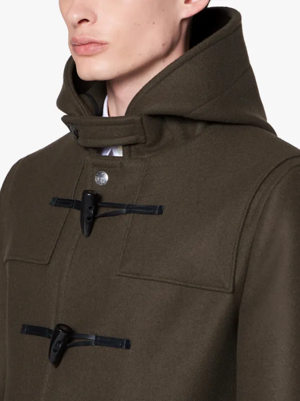 WEIR Dark Olive Wool Duffle Coat | GM-013