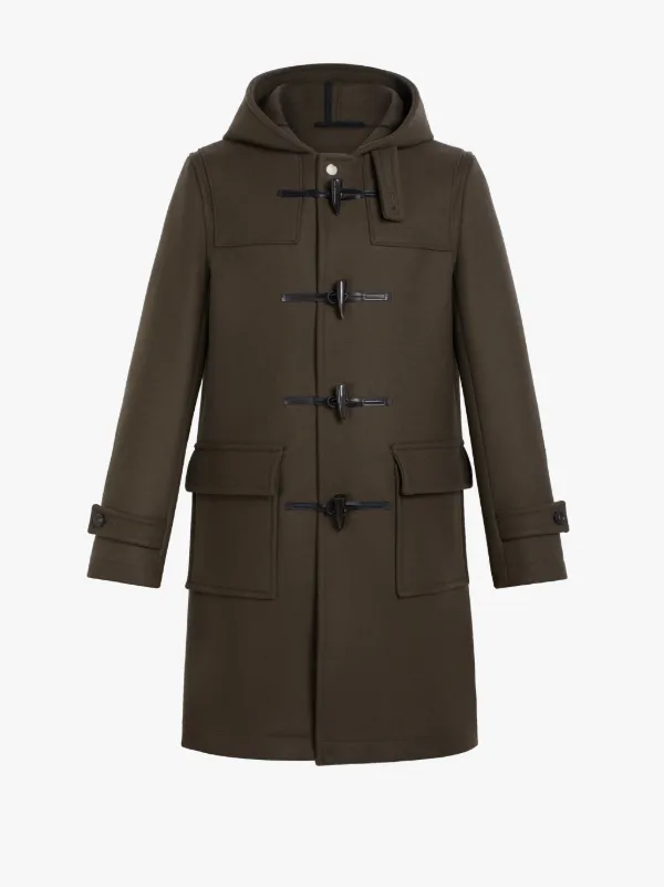 WEIR Dark Olive Wool Duffle Coat | GM-013 | Mackintosh