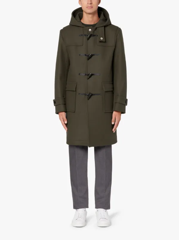 WEIR Dark Olive Wool Duffle Coat | GM-013S | Mackintosh