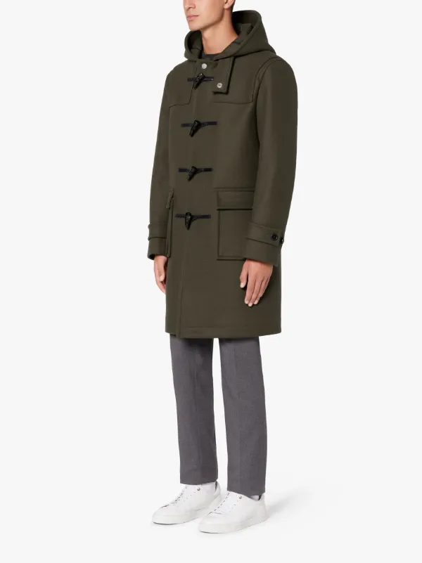 WEIR Dark Olive Wool Duffle Coat | GM-013S