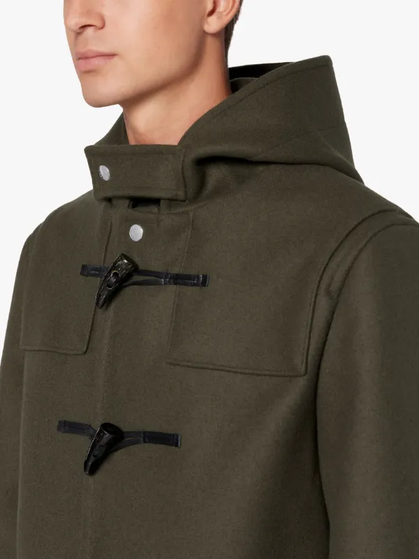 WEIR Dark Olive Wool Duffle Coat | GM-013S | Mackintosh