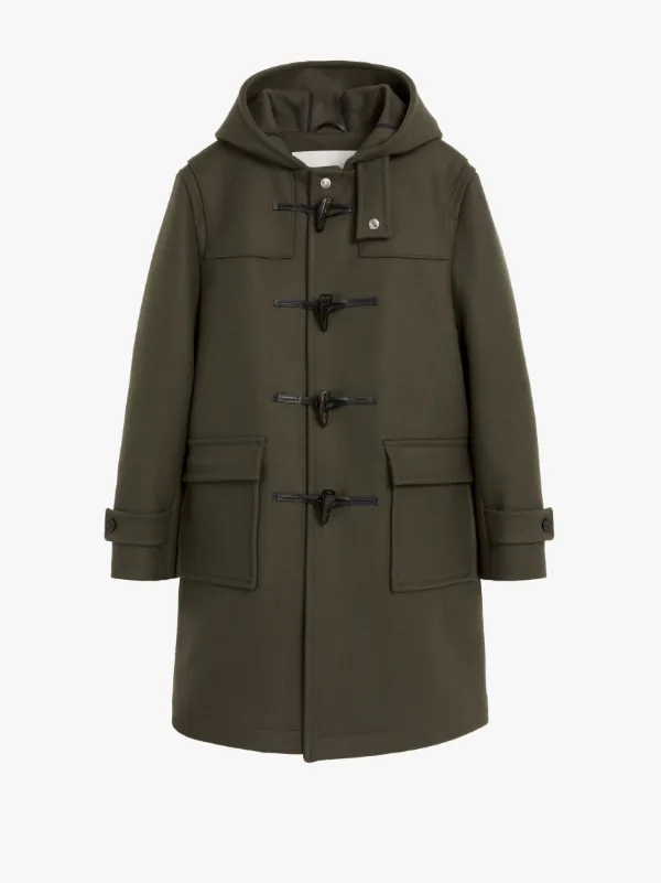 WEIR Dark Olive Wool Duffle Coat | GM-013S