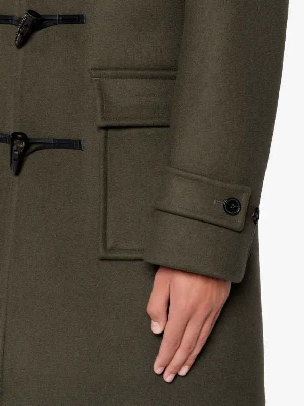 WEIR Dark Olive Wool Duffle Coat | GM-013S