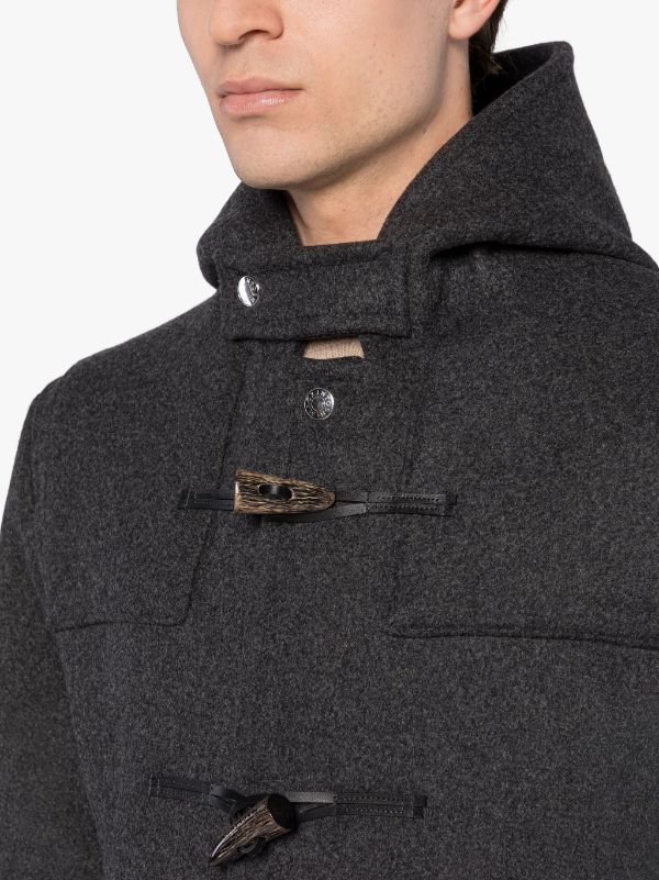 WEIR Grey Wool Duffle Coat