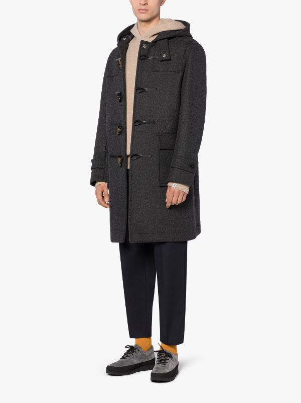 WEIR Grey Wool Duffle Coat