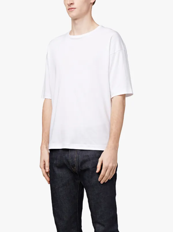 White Cotton Crewneck T-Shirt | GCS-025