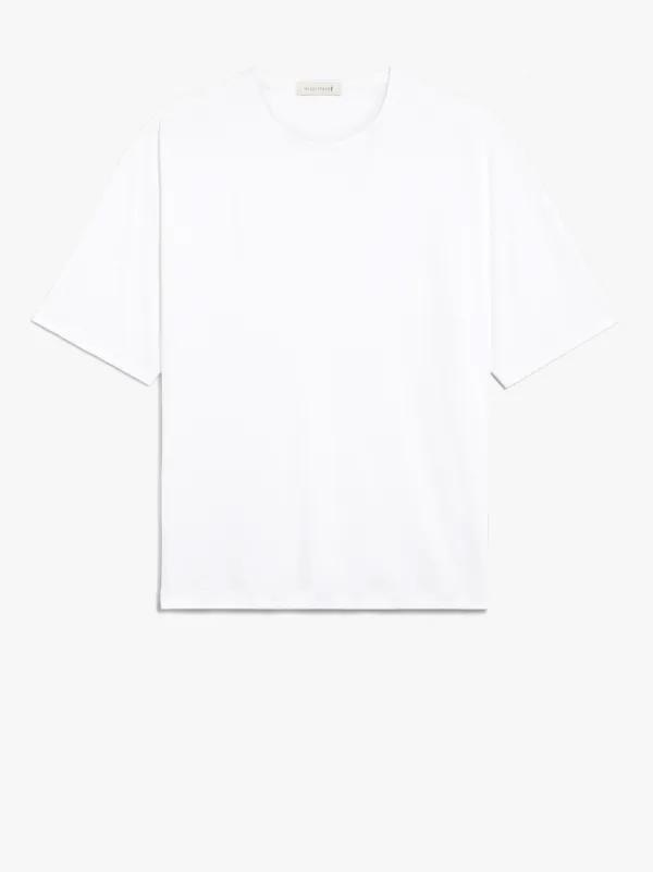 White Cotton Crewneck T-Shirt | GCS-025