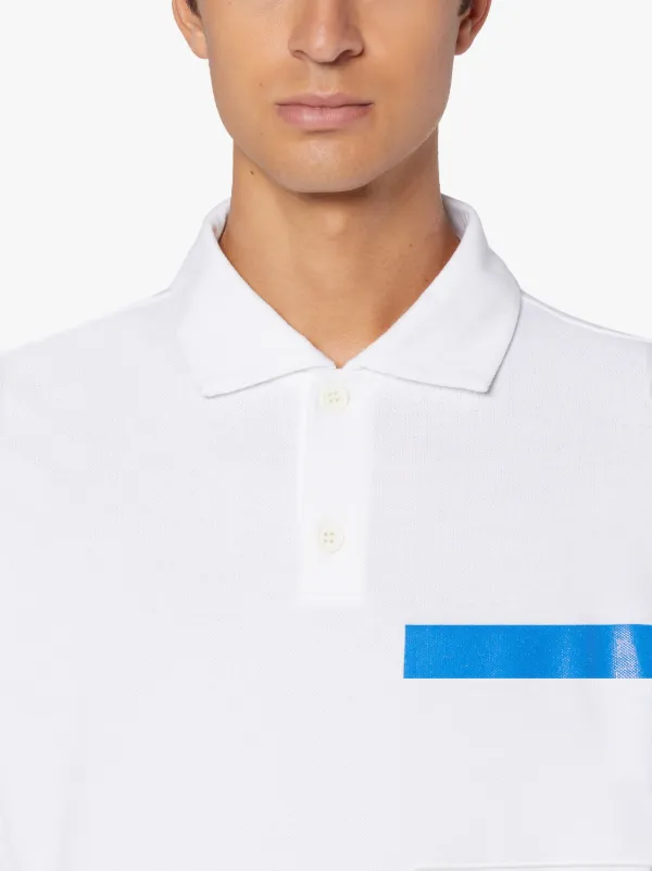 White Cotton Cutaway Collar Polo Shirt | GJM-215