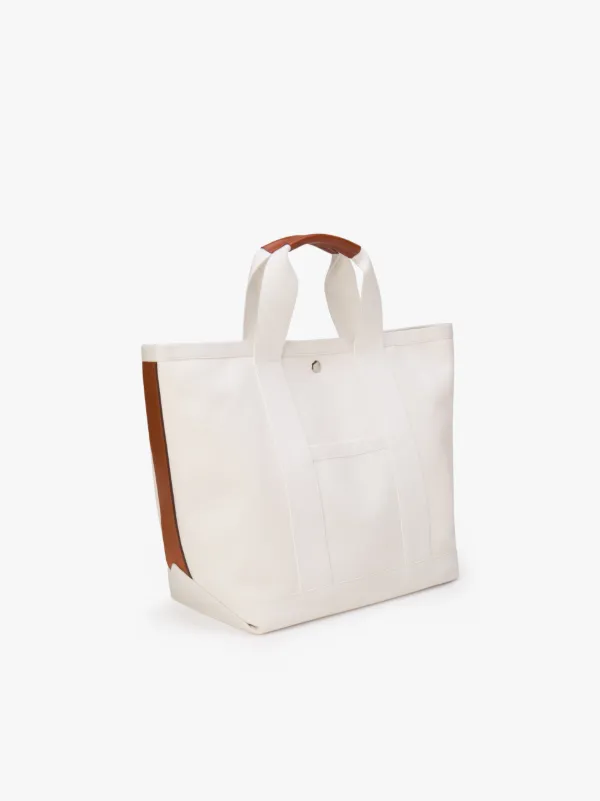 White Cotton Large Tote Bag | ACC-005