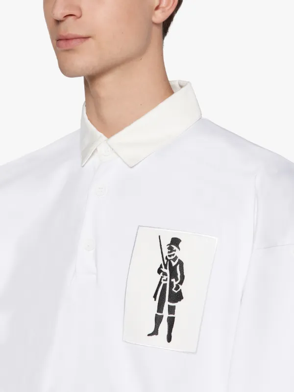 White Dandy Man Cotton Rugby Shirt | GJM-211