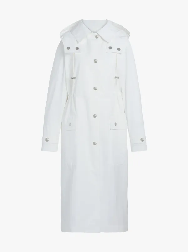 White Hooded Coat LM-098ST