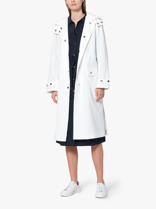 White Hooded Coat LM-098ST