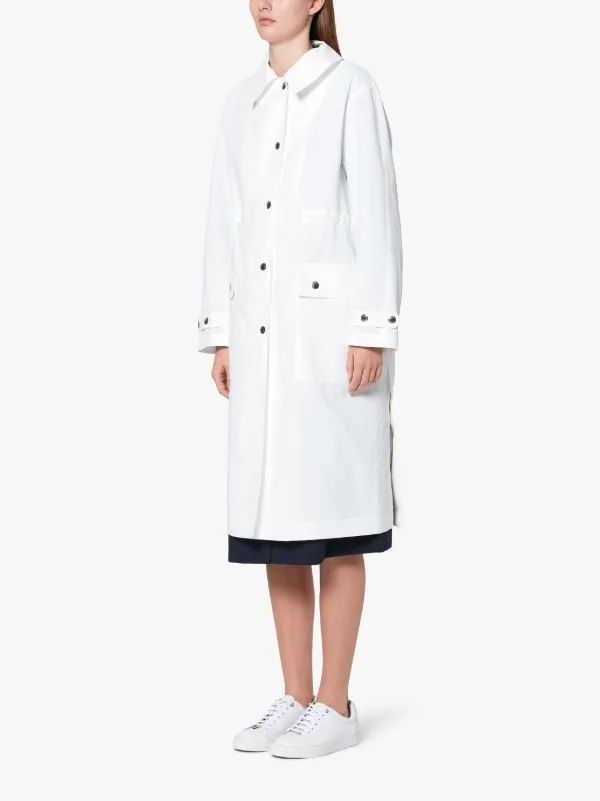 White Hooded Coat LM-098ST