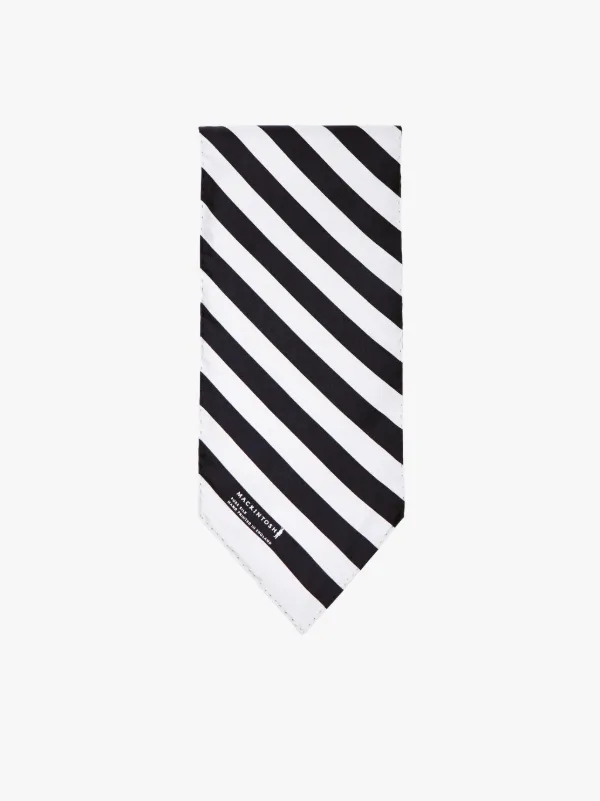 White x Black Silk Scarf