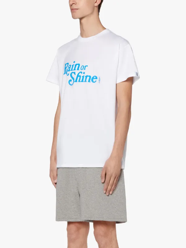 White x Blue Cotton RAIN or SHINE T-shirt