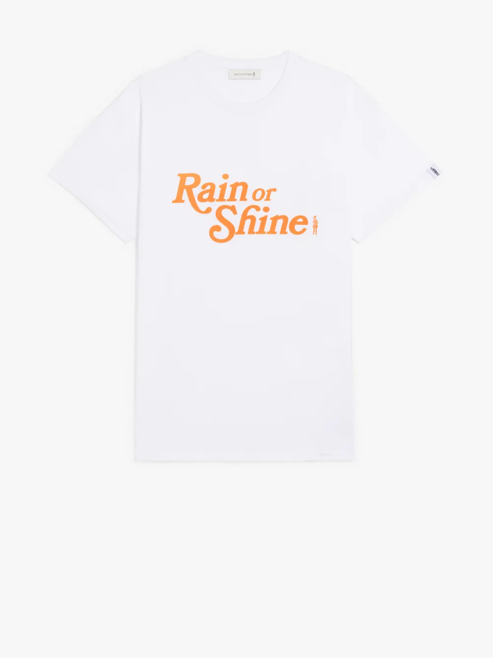 White t shirt shop in the rain