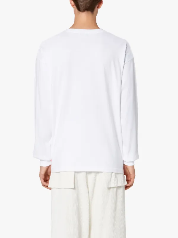 White x Pink Cotton Long Sleeve T-Shirt | GJF-301