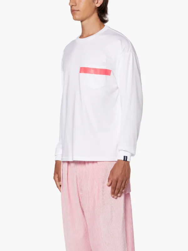 White x Pink Cotton Long Sleeve T-Shirt | GJF-301