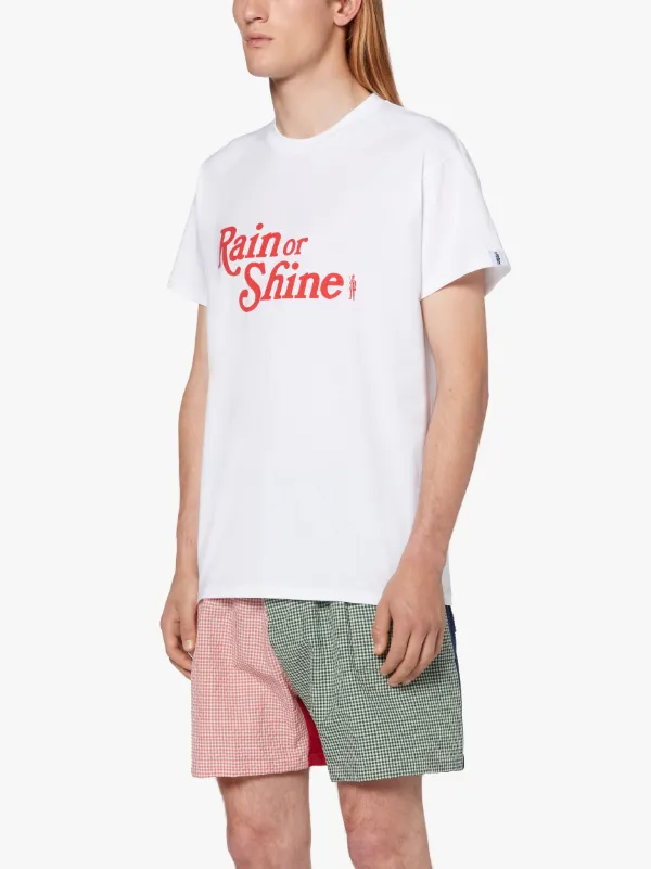 White x Red Cotton RAIN or SHINE T-shirt