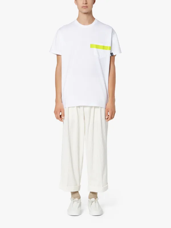 White x Yellow Cotton T-Shirt | GJM-206