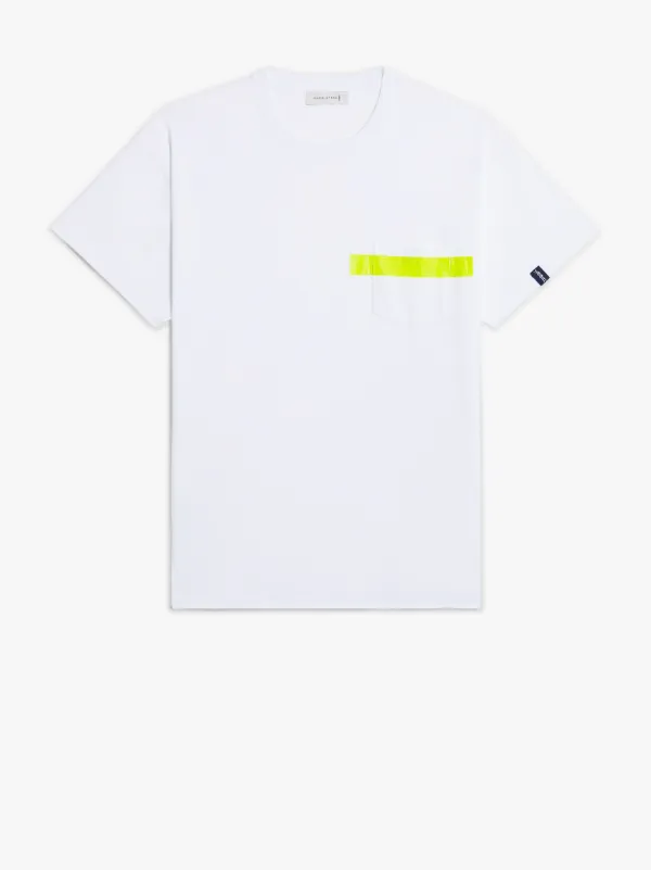 White x Yellow Cotton T-Shirt | GJM-206