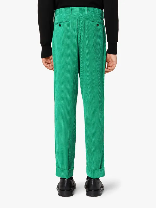 WILDE Aqua Linen & Cotton Corduroy Trousers | GTC-100C