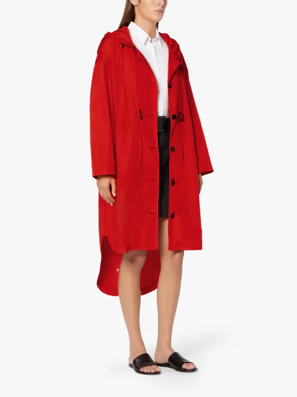 WINDHILL Red Nylon Oversized Parka | LM-1076